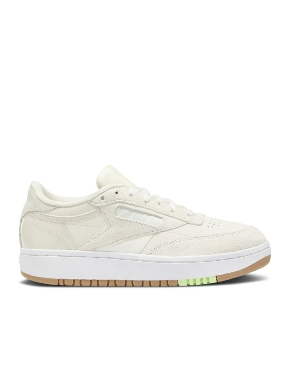 REEBOK Women's Club C Double Suede Trainers Sz 8 CHALK/CLASSIC WHITE/MORNING FOG